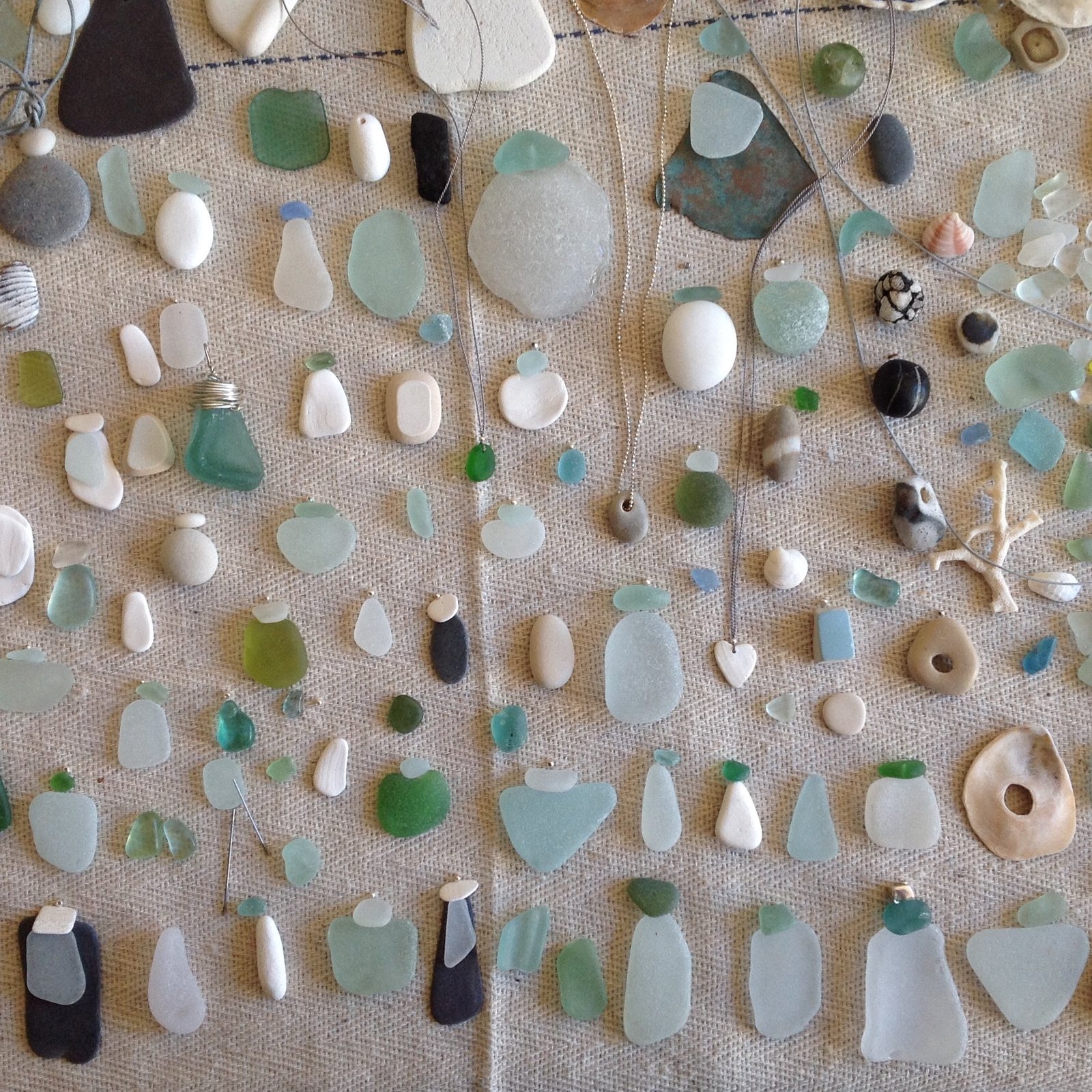 crafted by waves / Sea Glass and Stone Drawings and Jewellery by Buzz