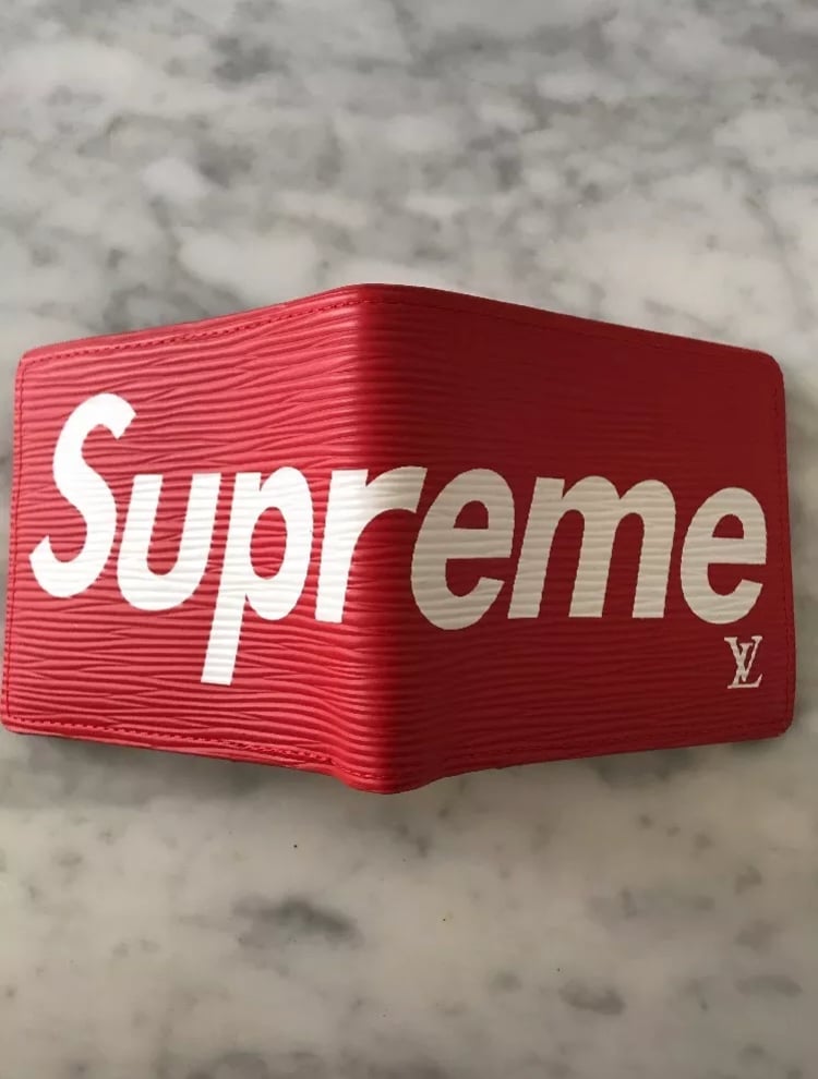 supreme lv red wallet