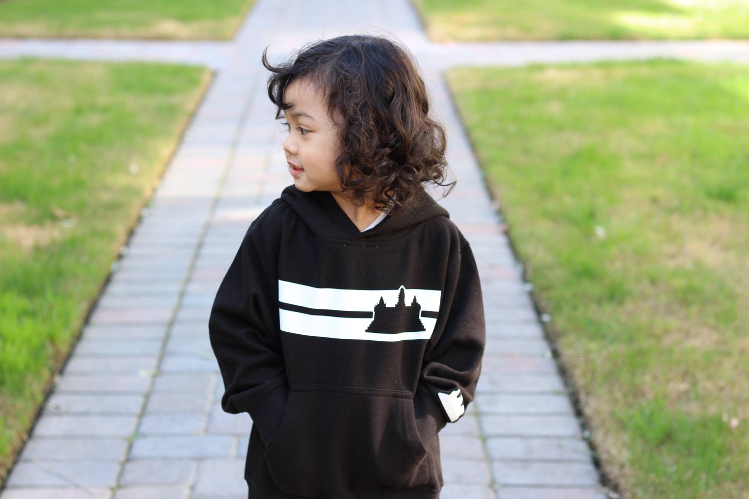 Image of Youth Double Striped Pullover Hoodie