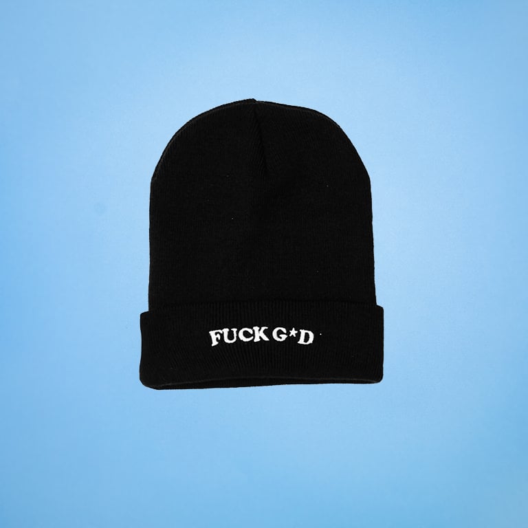 Image of HAT | FUCK G*D BLACK