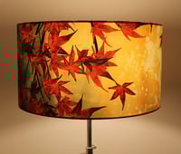 Image 2 of 'Japanese Maple' Drum Lampshade by Lily Greenwood (45cm, Floor Lamp or Ceiling)