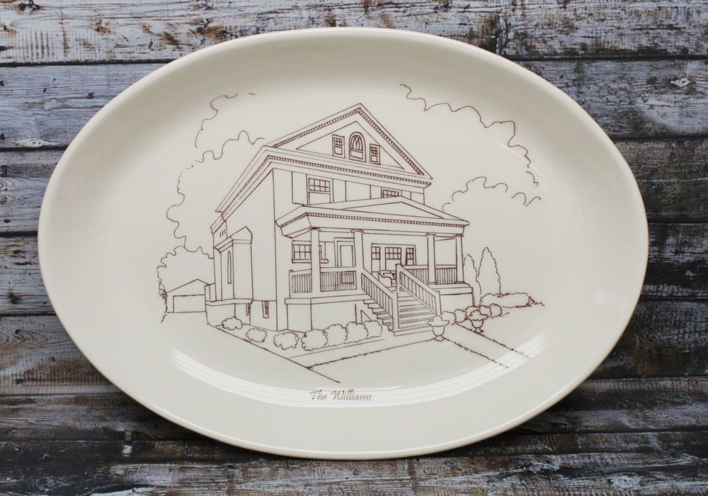 Image of House Portrait Platter
