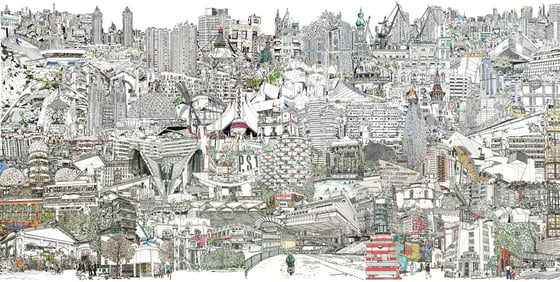 Image of Last Night on Earth full city scape giclee print