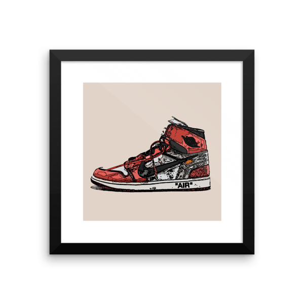 Image of OFF WHITE x Air Jordan 1 Square Print