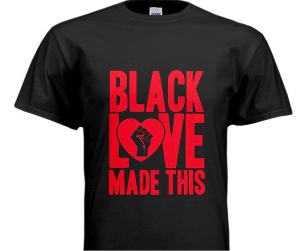 Image of Black Love Made This-Black/Red (Unisex, Ladies & Youth Sizes)