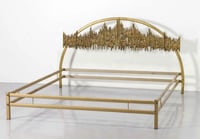 Image 3 of Sculptural Headboard with Bed Frame by Frigerio