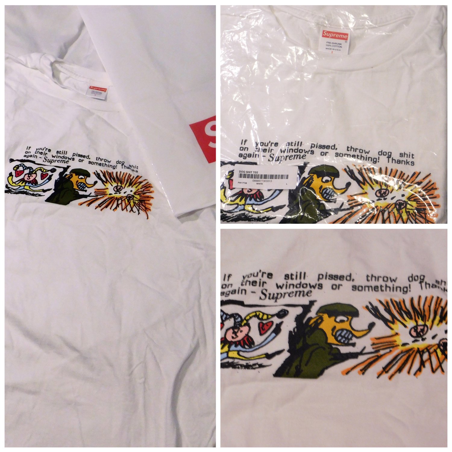 Image of Supreme dog shit tee fw17