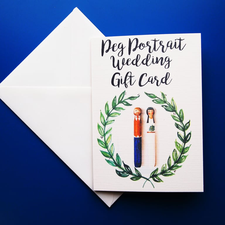Wedding Peg Portrait Gift Card