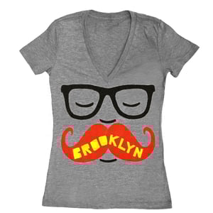 Image of Women's BK Mustache VNeck