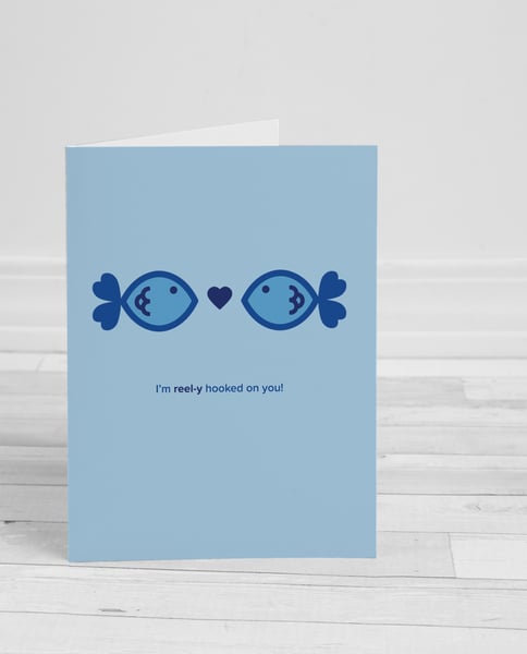 Image of Reel-y Hooked greeting card