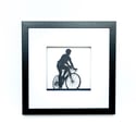 Framed Papercut Road Bike Scene