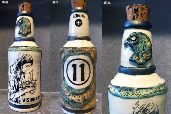 Image of Ceramic Bottle 1 - Visionary Flight