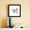 Framed Papercut Bee