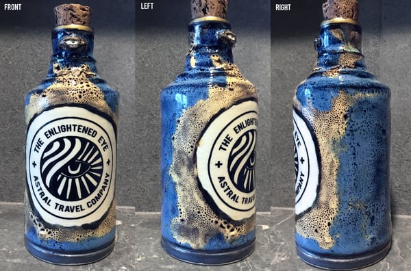 Image of Ceramic Bottle 3 - Blue Astral Travel