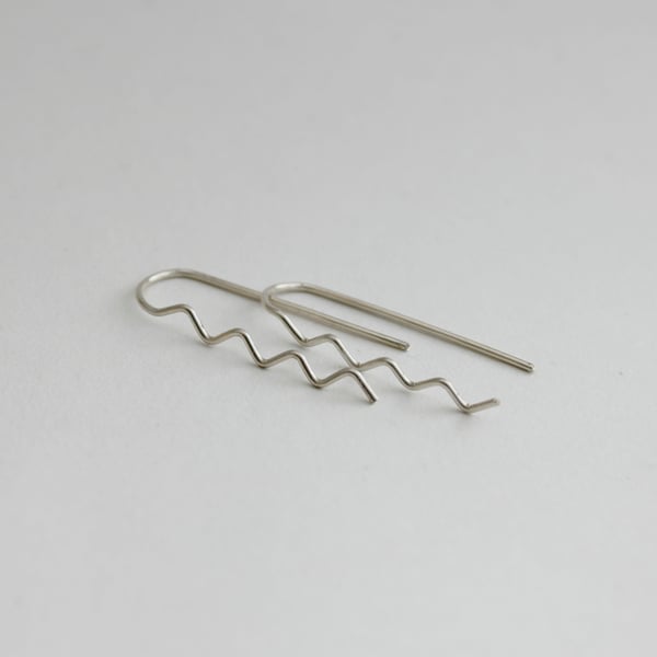 Image of Squiggle staple earrings