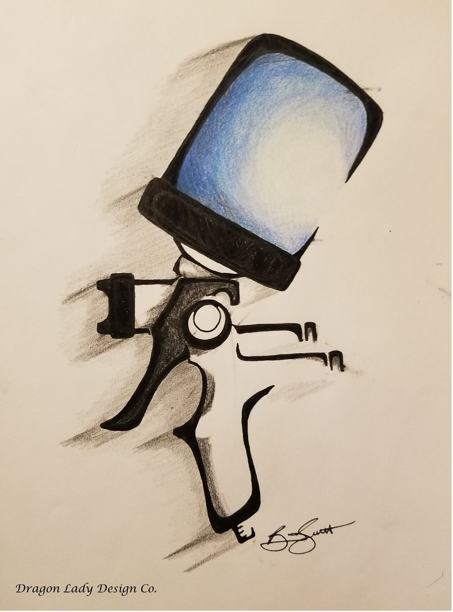 Image of Minimal Style Paint Gun Design (Custom)