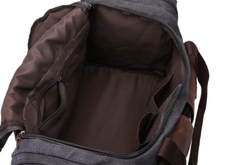 Image of Canvas Leather Overnight Duffle Bag Canvas Travel Tote Duffel Weekend Bag Luggage AF14
