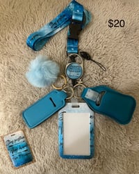 Ocean Blue Stay Positive Lanyard/Badge Holder Set