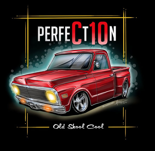 Image of Perfection 72 stepside red