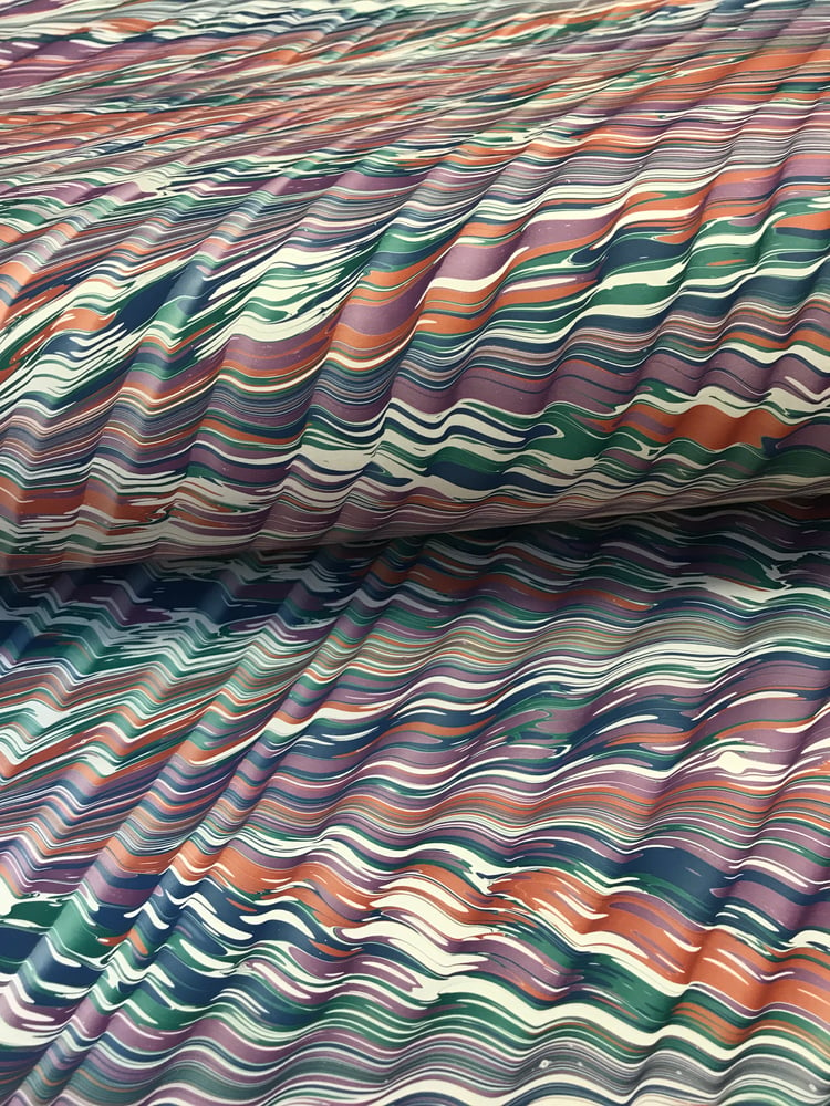 Image of Marbled Paper #15 'Technicolour Ripple'