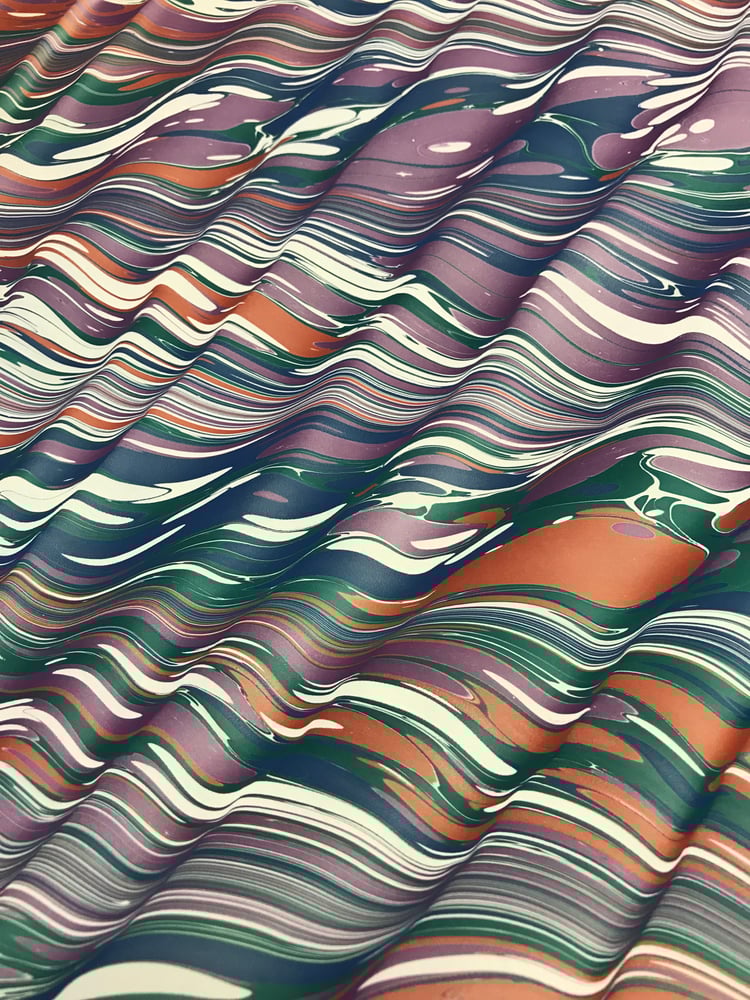 Image of Marbled Paper #15 'Technicolour Ripple'