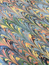 Image 2 of Marbled Paper #46 'Diagonal comb'