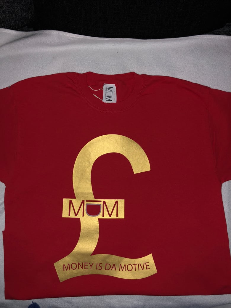 Image of MIDM Red/Gold £ Tee