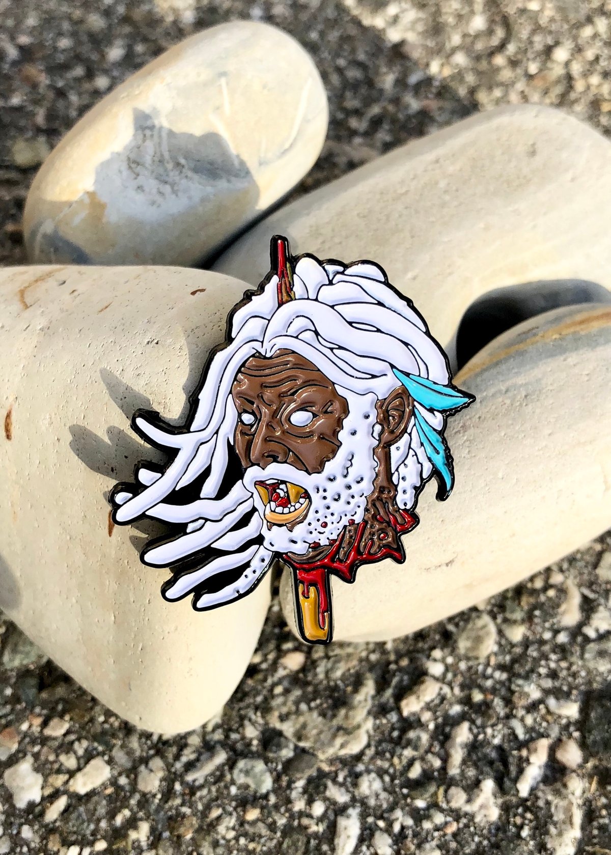 Image of Fresh Pins of LA: "Walker, King Ezekiel" TWD Soft Enamel Pin