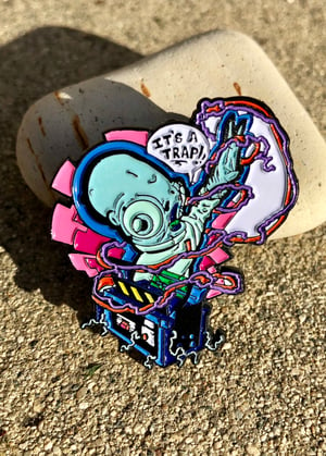 Image of Fresh Pins of LA: Ghostbusters x Star Wars “It’s a Trap!” Soft-Enamel Pin