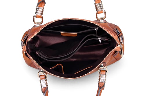 Image of 5 Colors Women Full Grain Leather Vintage Tote Shoulder Bag Top-handle Crossbody Handbags SL9333