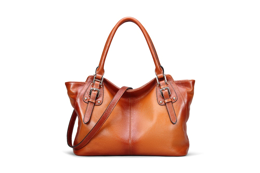 Image of Genuine Leather Top Handle Satchel Handbag Tote Shoulder Bag Purse Crossbody Bag for Women SL9456