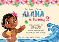 Image 1 of Baby Moana Birthday Invitation