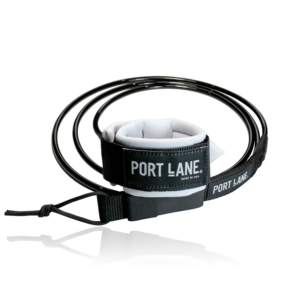 Image of Port Lane - 9 Foot FAT Surf Leash - Black