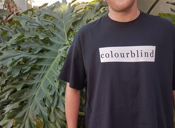 Image of colourblind logo t-shirt