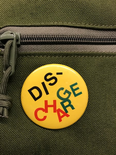 Image of DISCHARGE 2” fan badge