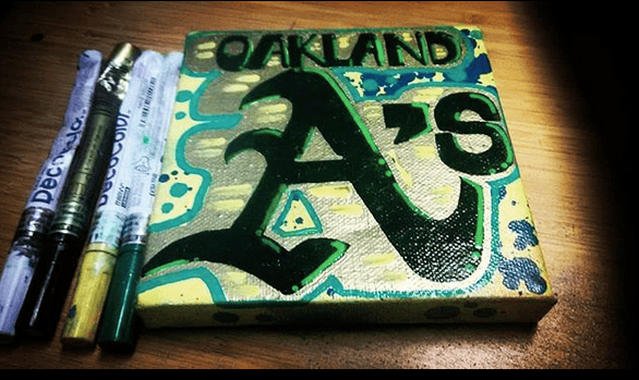 Image of Oakland A's Canvas