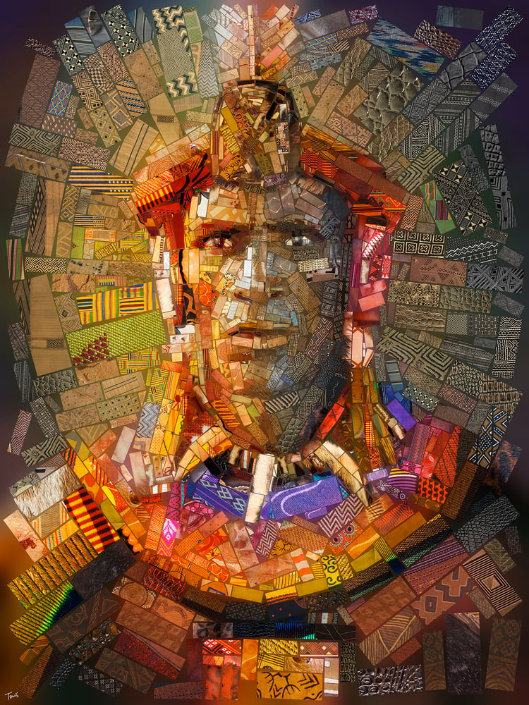 THE AFRICAN BRICKS "Shaka Zulu" (Limited edition fine art prints) tsevis