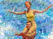 Image of ENDLESS SUMMER "Waterski Couple" (Limited edition digital mosaic on canvas)