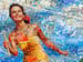 Image of ENDLESS SUMMER "Waterski" (Limited edition digital mosaic on canvas)