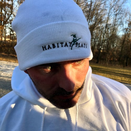 Image of White Full Logo Beanie