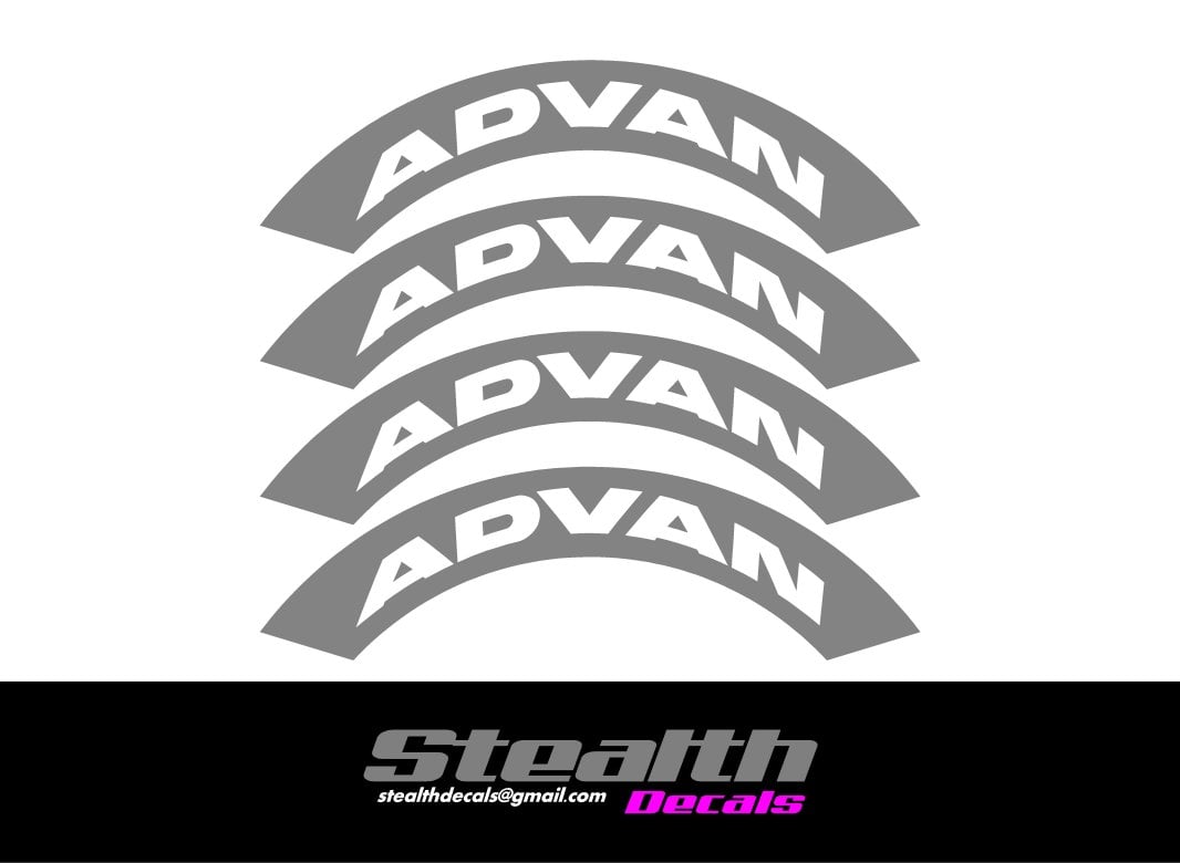 ADVAN Tyre Stencil Stickers | Stealth Decals