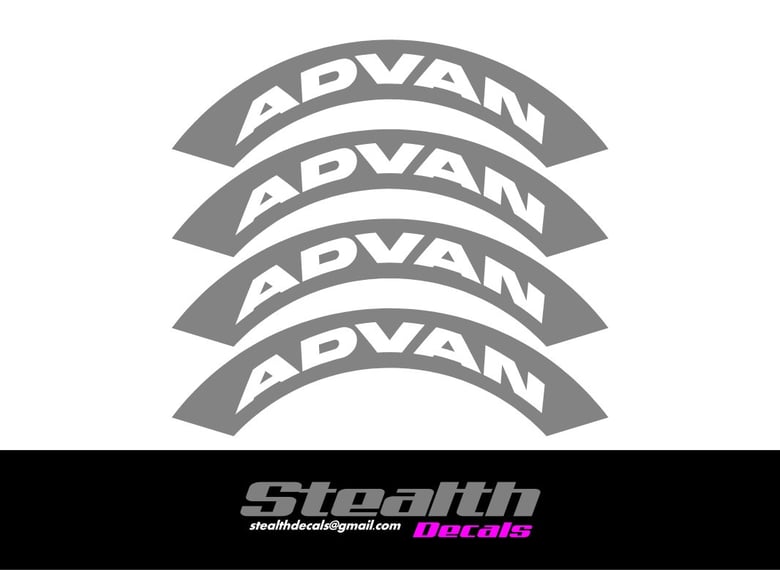 Image of ADVAN Tyre Stencil Stickers