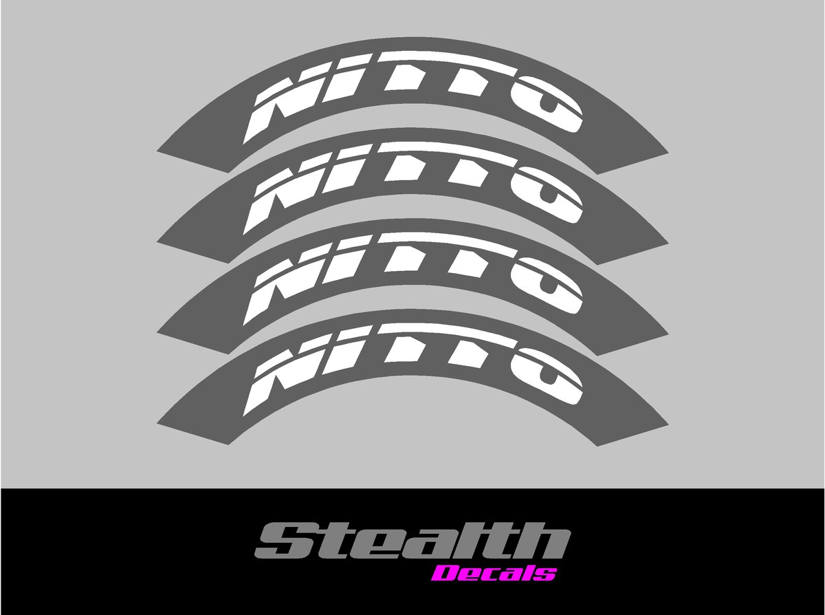 NITTO Tyre Stencil Stickers | Stealth Decals