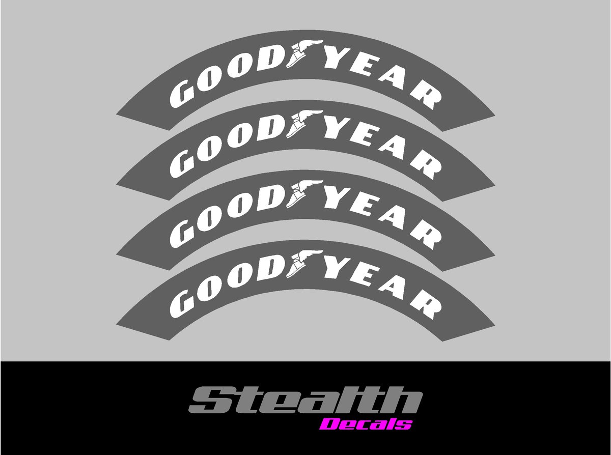 Goodyear Tyre Stencil Stickers Stealth Decals