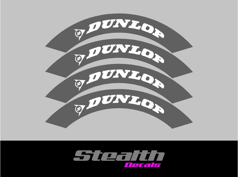 Image of DUNLOP Tyre Stencil Stickers