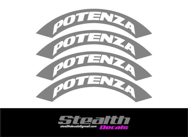 Image of POTENZA Tyre Stencil Stickers