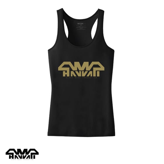 Image of Gold AMP HAWAII Logo Tank
