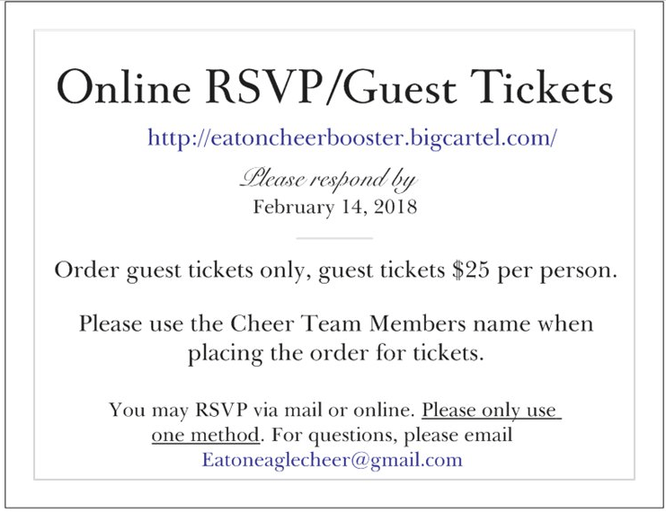 Image of 2017-2018 Cheer Banquet Ticket