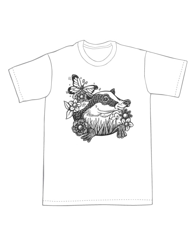 Friendly Badger T-shirt (A2) **FREE SHIPPING**