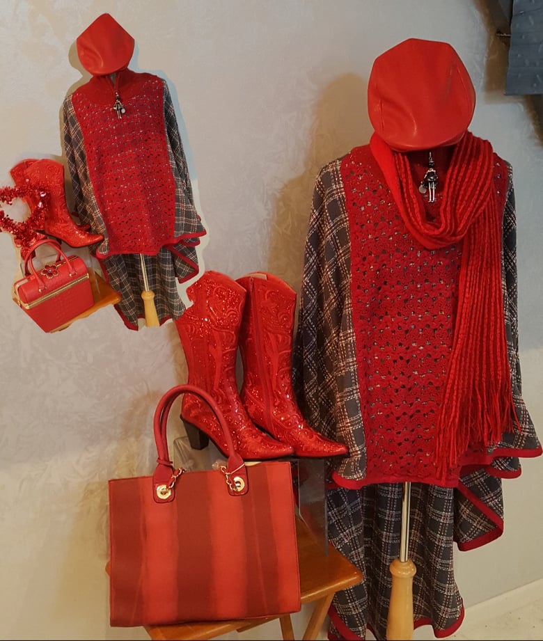 Image of Red Accent Scarf